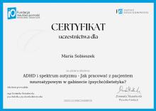 ADHD dietetyk Sobieszek